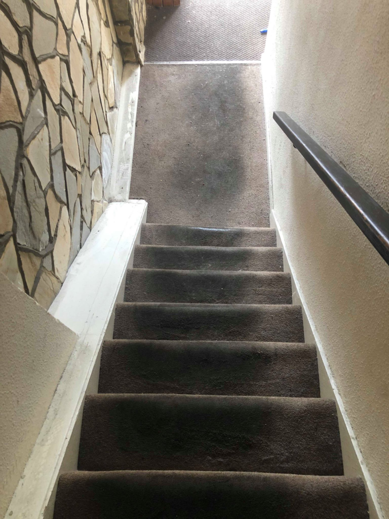 Picture Of The Stairs Before Carpet Cleaning